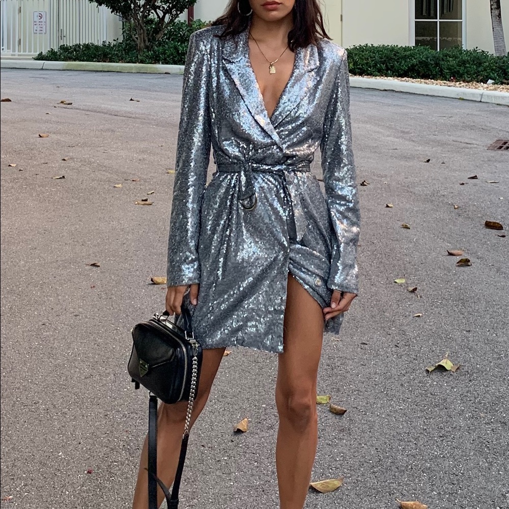 Holiday Sequined Mini Dress